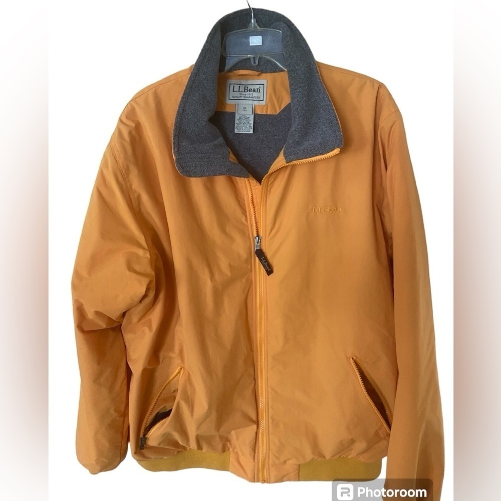 L L Bean Fleece Lined Full zip Bomber jacket size XLT, Thinsulate 205107…